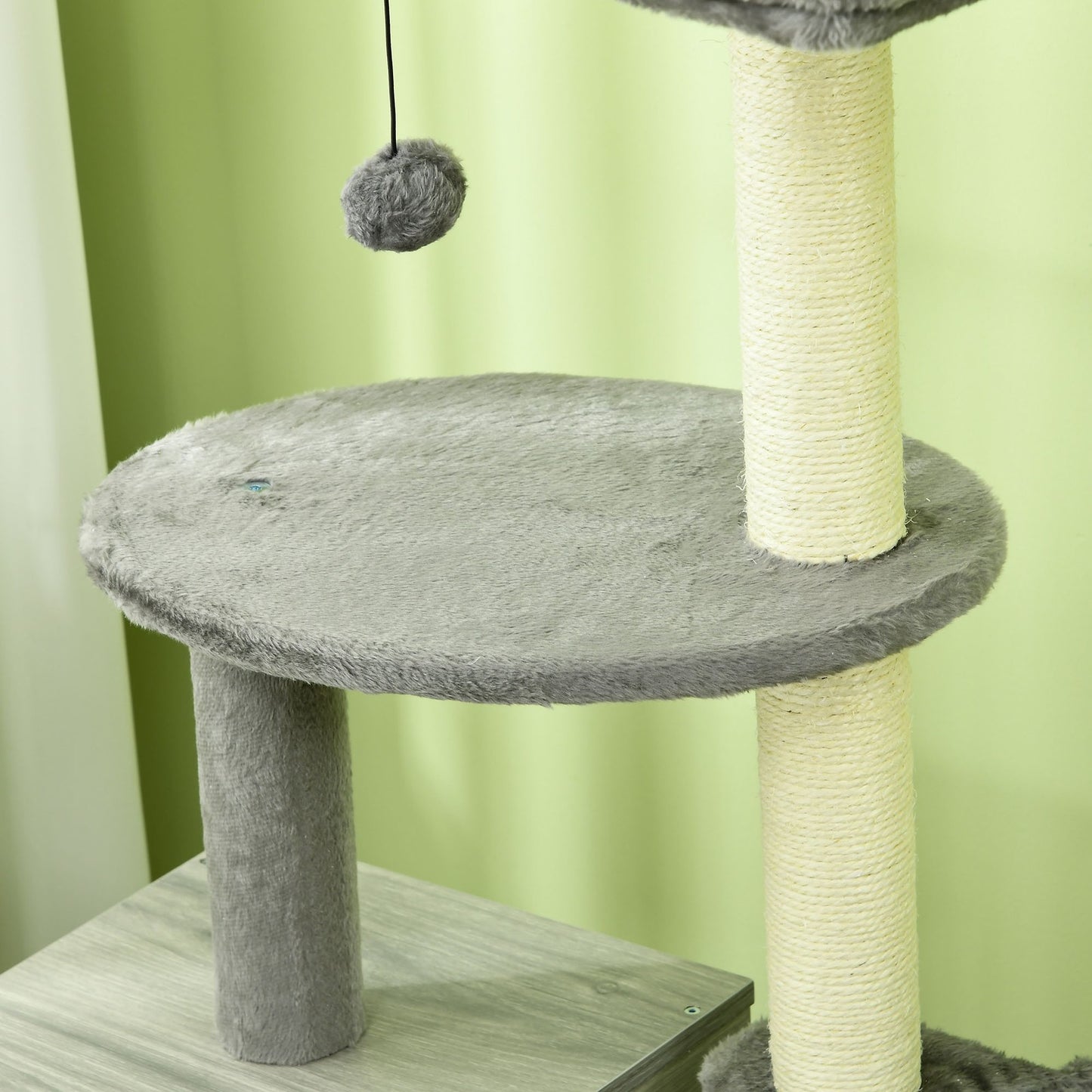 Pawhut Cat Litter Box Enclosure with Integrated Cat House, Bed, Scratching Posts, and Platform