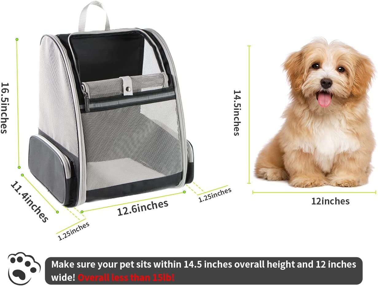 Innovative Bubble Backpack Pet Carrier for Cats and Dogs - Grey