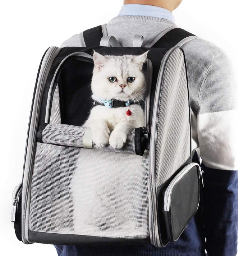 Innovative Bubble Backpack Pet Carrier for Cats and Dogs - Grey