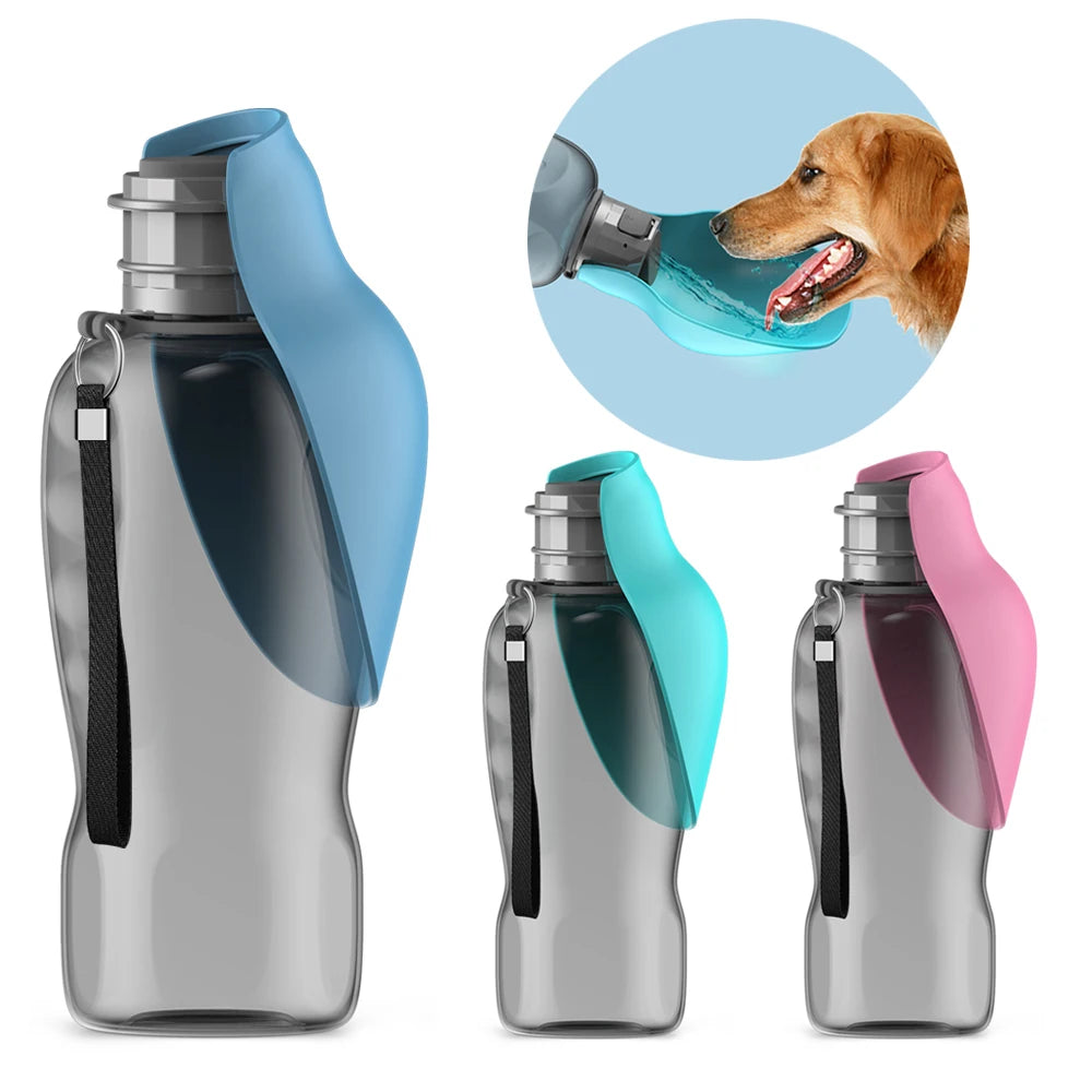 800ml Portable Dog Water Bottle - Outdoor Travel Drinking Solution for Small, Medium, and Large Dogs, Cats, and Puppies