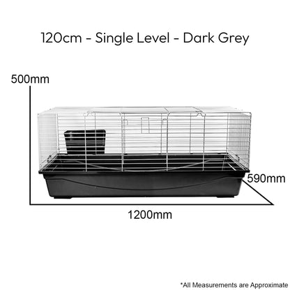SINGLE LEVEL INDOOR RABBIT CAGE SMALL ANIMAL PET HOME RAT GUINEA PIG HUTCH HOUSE