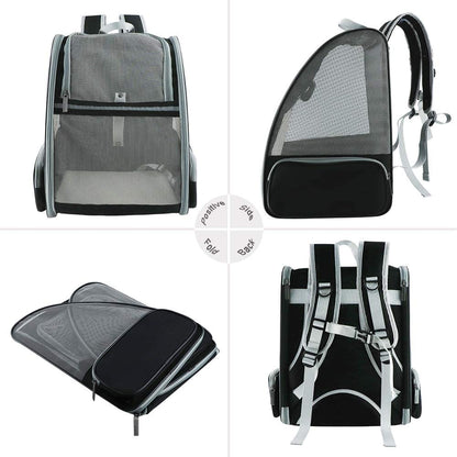Innovative Bubble Backpack Pet Carrier for Cats and Dogs - Grey
