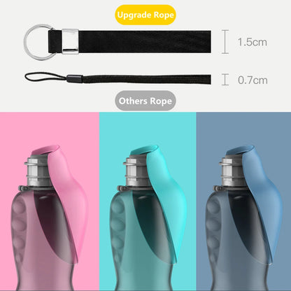 800ml Portable Dog Water Bottle - Outdoor Travel Drinking Solution for Small, Medium, and Large Dogs, Cats, and Puppies
