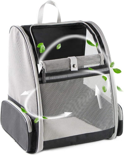 Innovative Bubble Backpack Pet Carrier for Cats and Dogs - Grey