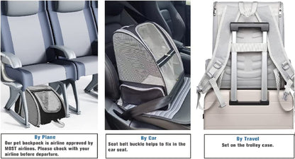 Innovative Bubble Backpack Pet Carrier for Cats and Dogs - Grey